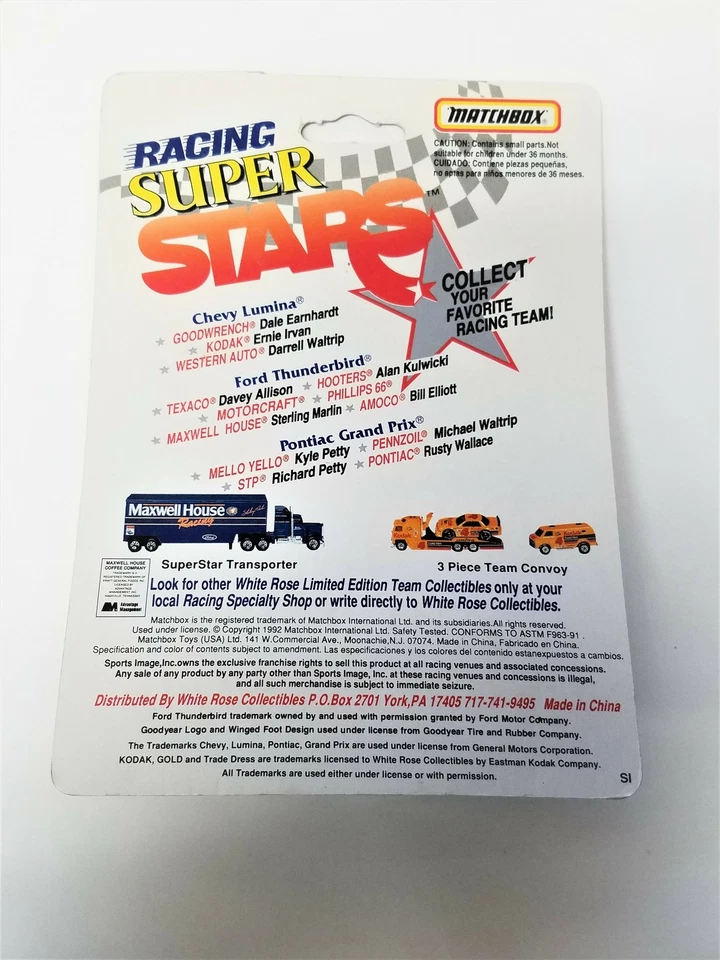 1992 Matchbox 1:64 Racing Super Stars Series Dale Earnhardt MB 221/SP (N2) - Image 3 of 4
