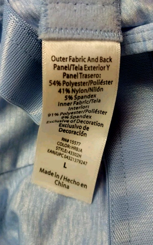 Unbranded Blue Large Polyester - Nylon Bralette - Picture 3 of 3