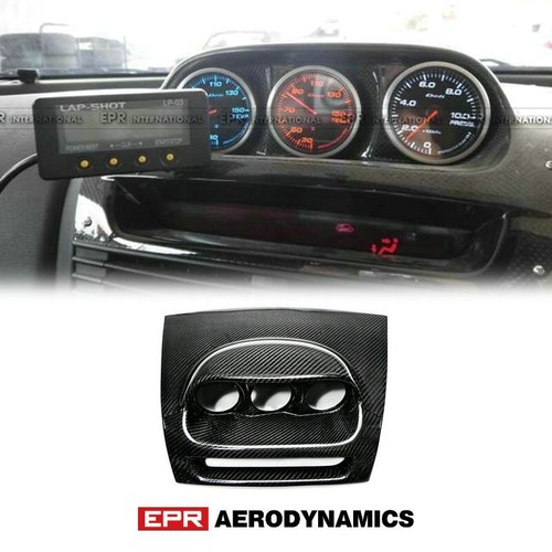 For Mazda RX8 Carbon Fiber Dash Mount Triple Gauge Pod RHD 60mm Glossy Interior - Foto 1 di 6