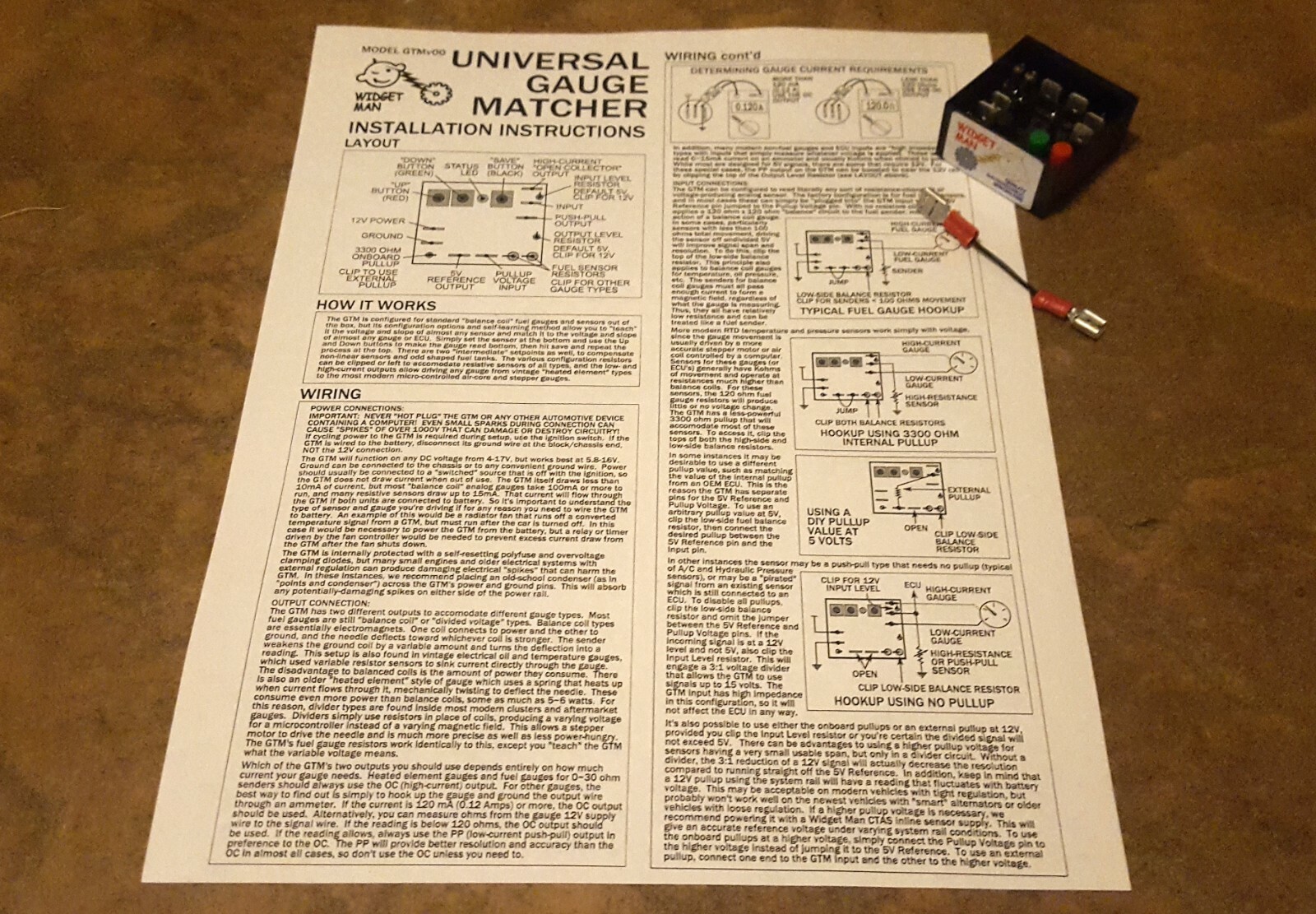 FUEL / ANALOG GAUGE MATCHERTRIMMERADJUSTERCORRECTOR, compare to