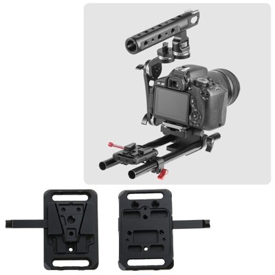 V Mount Plate Rod Clamps for Camera Power Supply V Lock Mount DE