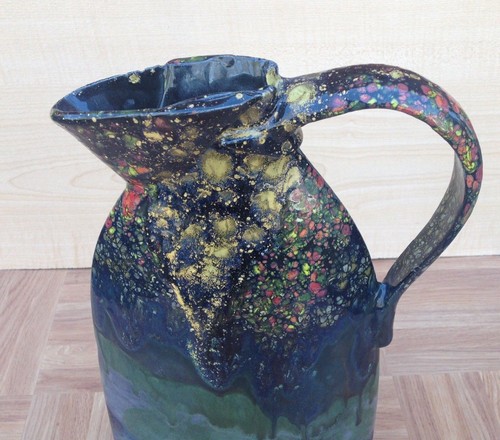 C. SCHAFER Handmade Multi-Color Home Decor Ceramic Pitcher Vase - Picture 2 of 10
