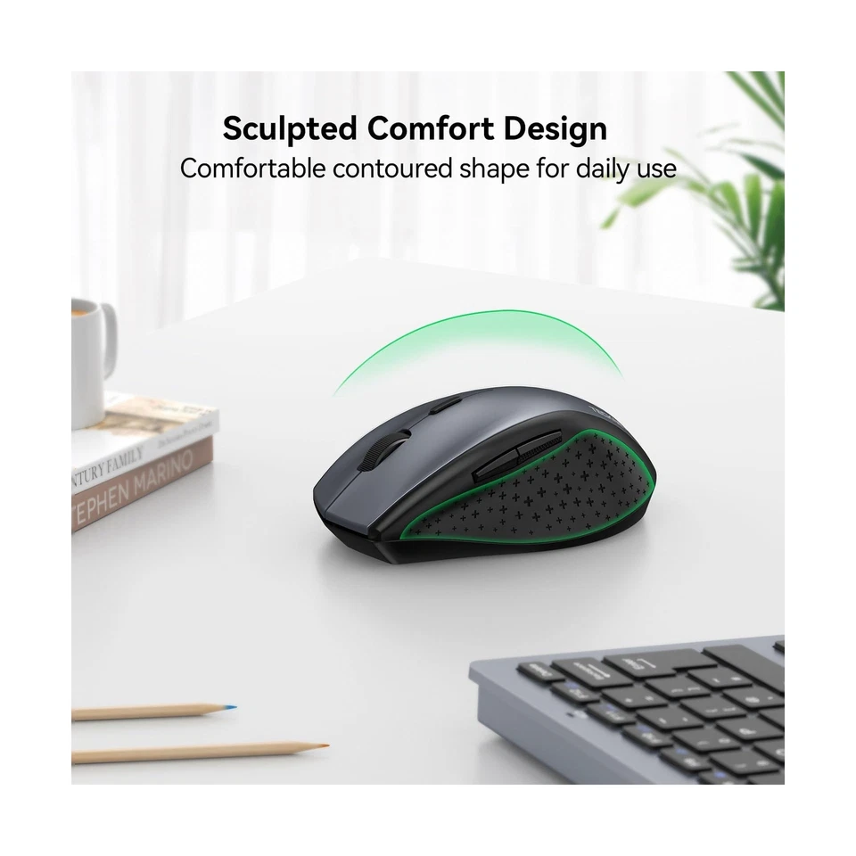 TECKNET Wireless Mouse, 2.4G USB Computer Mouse with 6-Level Adjustable 4800 ... - Image 4 of 4