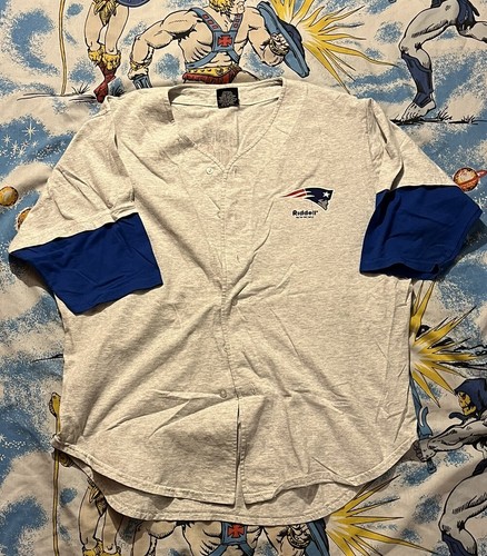 Vintage New England Patriots T-shirt Jersey 1995 Riddell XL LARGE BACK GRAPHIC - Picture 6 of 6