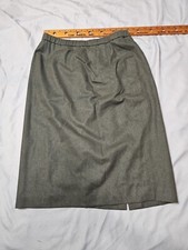 Pendleton Midi Skirt Womens Size 16 Green Gray Pure Virgin Wool Made In USA