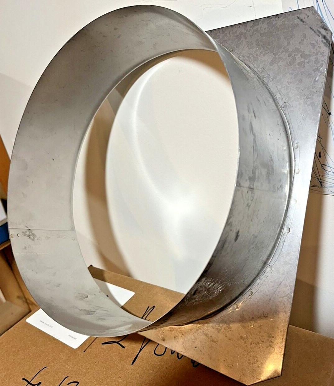 12" Dia. Stainless Steel RS  Adapter for 13"x13" Top Damper