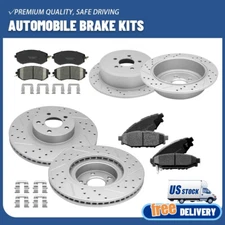 Front Rear Brake Rotors+Ceramic Pads Kit Set for Subaru Legacy Impreza Forester