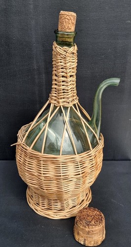 RARO fiasco decanter italiano d'epoca per vino 35sm con camera ,anni '50 - Picture 6 of 8