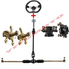 Front Steering Wheel Tie Rod Rack Adjustable 4 Bolt Steering for Go Kart Golf US