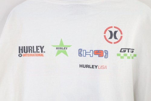 Vintage 90s Hurley Mens Large Spell Out Surfing Long Sleeve T-Shirt White USA - Picture 9 of 12