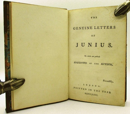 Die echten Briefe des Junius, denen Anekdoten des Autors vorangestellt sind - Bild 3 von 4