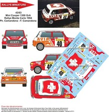 DECALS 1/32 REF 4363 ROVER MINI COOPER CAMANDONA RALLYE MONTE CARLO 1994 RALLY