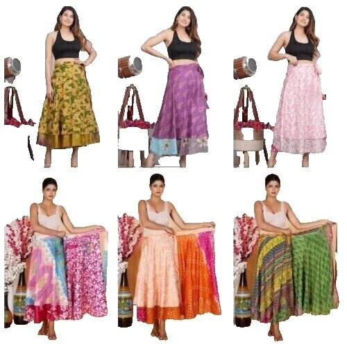 Faldas para mujer Floral Hippie Wrap