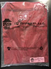 Vintage Pizza Hut Short Sleeve Polo Manager Uniform Red Shirt Woman’s Large