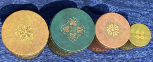 Vintage Ballonoff Tin Canister Set Advertising Home Style Flour Cookie Sugar Tea - Picture 3 of 12