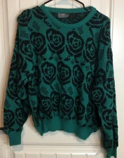 Gitano Sweater Green with Roses Small