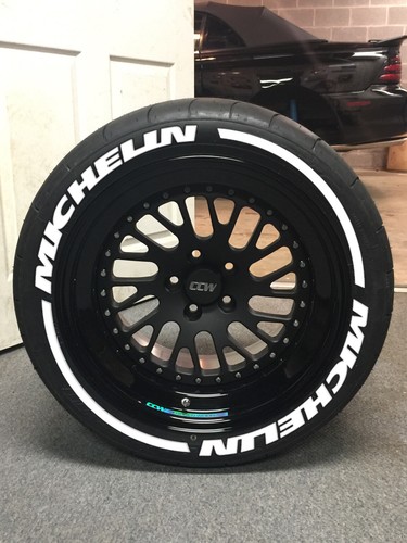 Pegatinas permanentes de neumáticos MICHELIN + tiras 16""-22"" letras universales de neumáticos 25 mm - Imagen 2 de 4