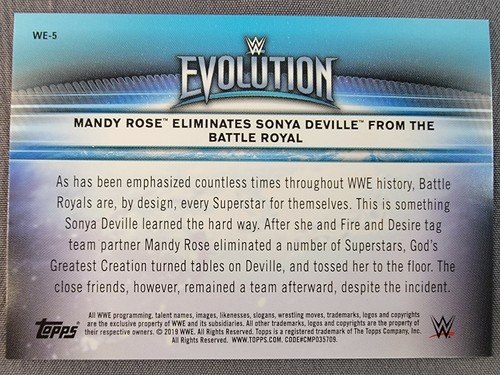 2019 Topps WWE Women's Division Evolution WE 1-10 Insert Singles Set Builder - Picture 11 of 21