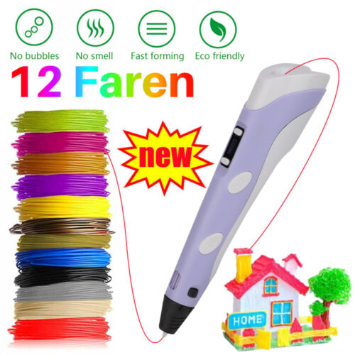 3D Stifte Set 3D Druck Stift mit 12Farben 120ft PLA Filament 3D Pen DIY Kinder - Bild 9 von 18