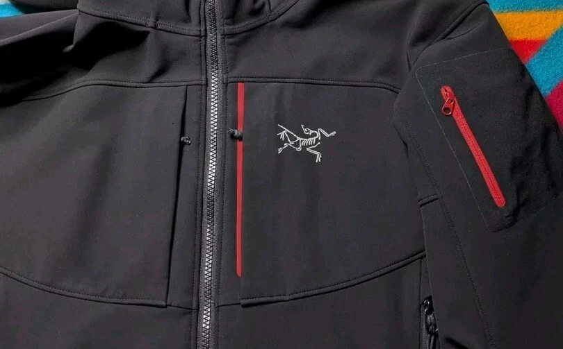 arcteryx gamma mx full zip softshell fleece lined vtg jacket