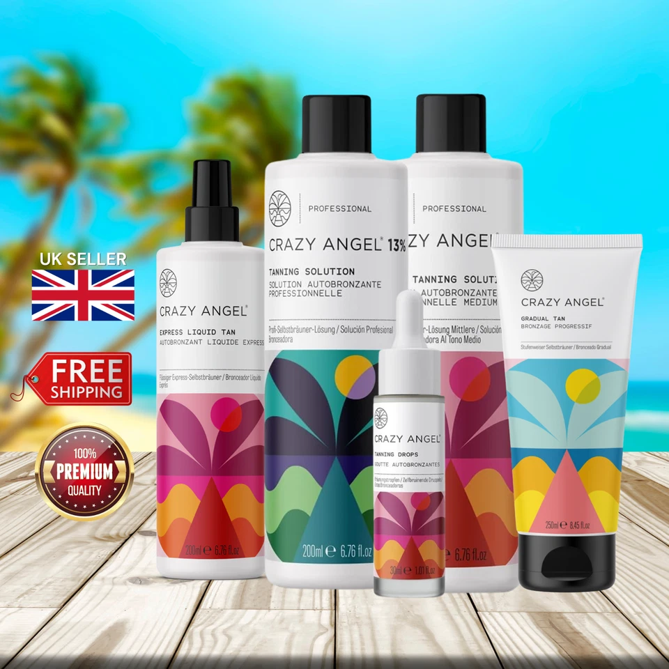 Crazy Angel Professional Spray Tan Solution Sunless Tanning Fake Collection