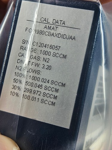 Aera PI-98 Mass Flow Controller 0190-34214 Digital UFS: 300 SCCM NEW FAST SHIP! - Picture 8 of 16
