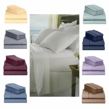 Bamboo Elegance 2200 Series 6 pc 18" Deep Pocket Sheet Sets  Soft, 30 Colors