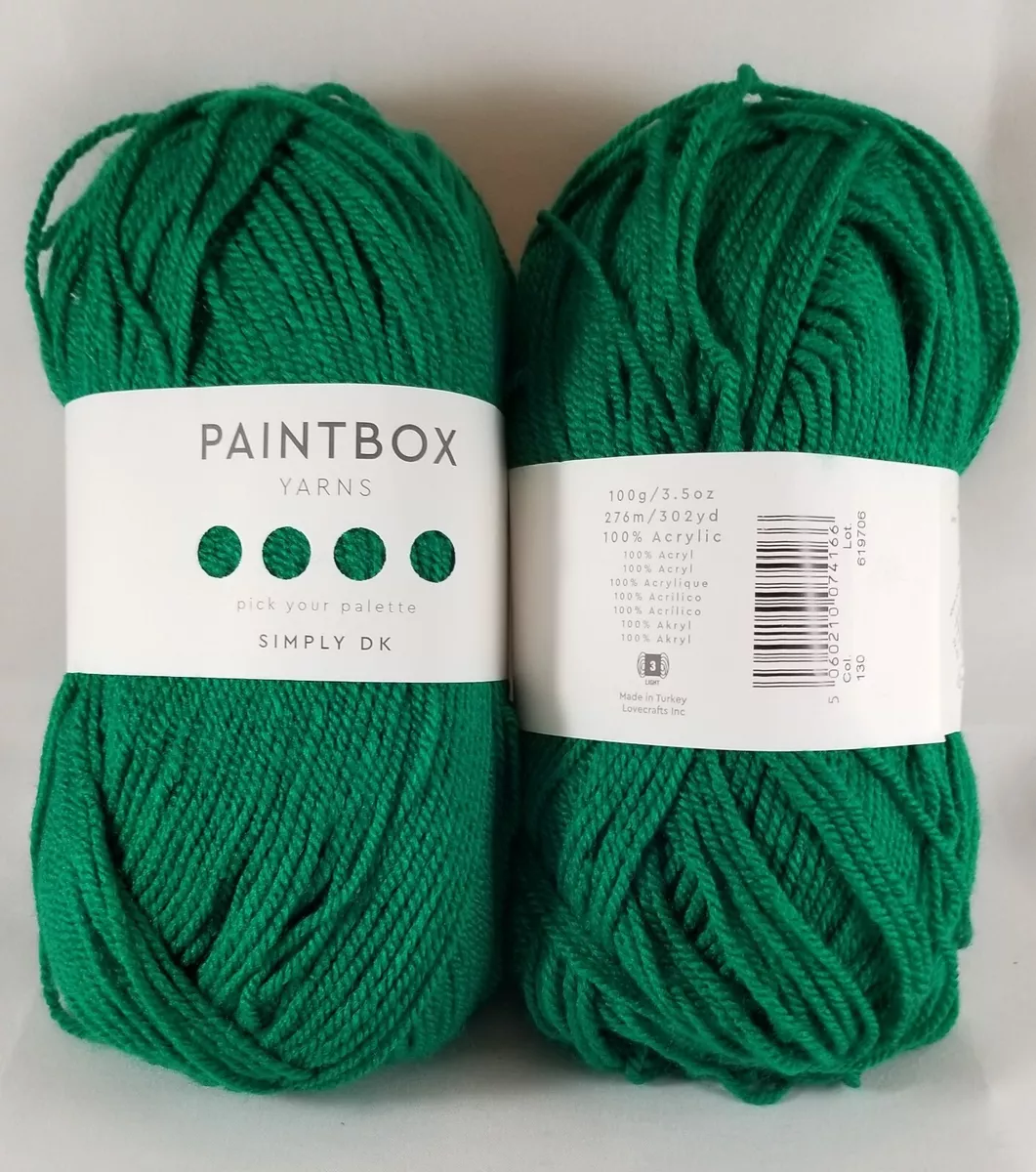 Bundle 2 Paintbox Yarn Simply DK 100 Acrylic 302y 3.5oz Blue Green