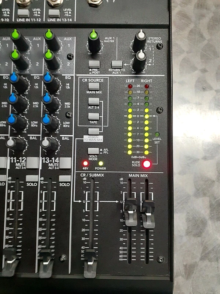 Mackie ONYX 1402VLZ4 TESTED 14-channel Compact Analog Low-Noise Mixer 6 Preamps - Image 4 of 4