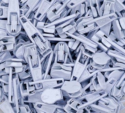 Weiße Reißverschluss Schieber Nr.3 für Nylon Kette Autolock 25/50/100/200/500/1000 pro Packung