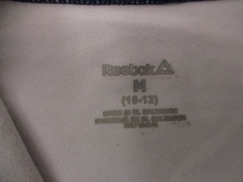 REEBOK Size M (10-12) Girls Blue 1/2 Zip Stand Collar Slim Athletic Pullover 207 - Picture 5 of 10
