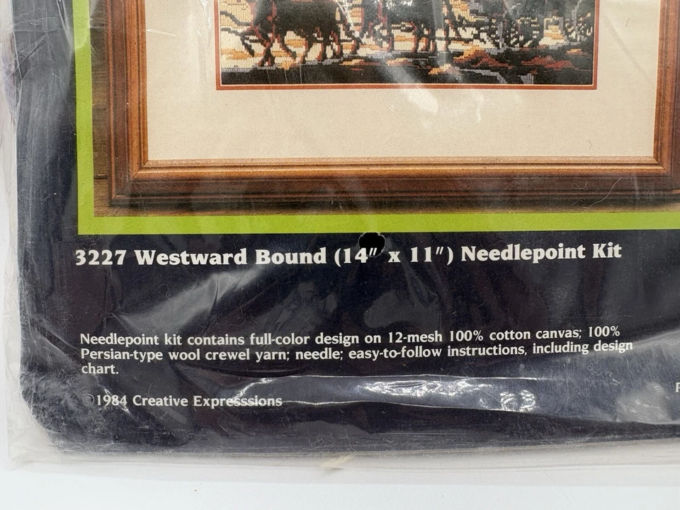 Creative Expressions Needlepoint Kit Westward Bound 3327 Stage Horse Craft VTG - Image 2 of 3
