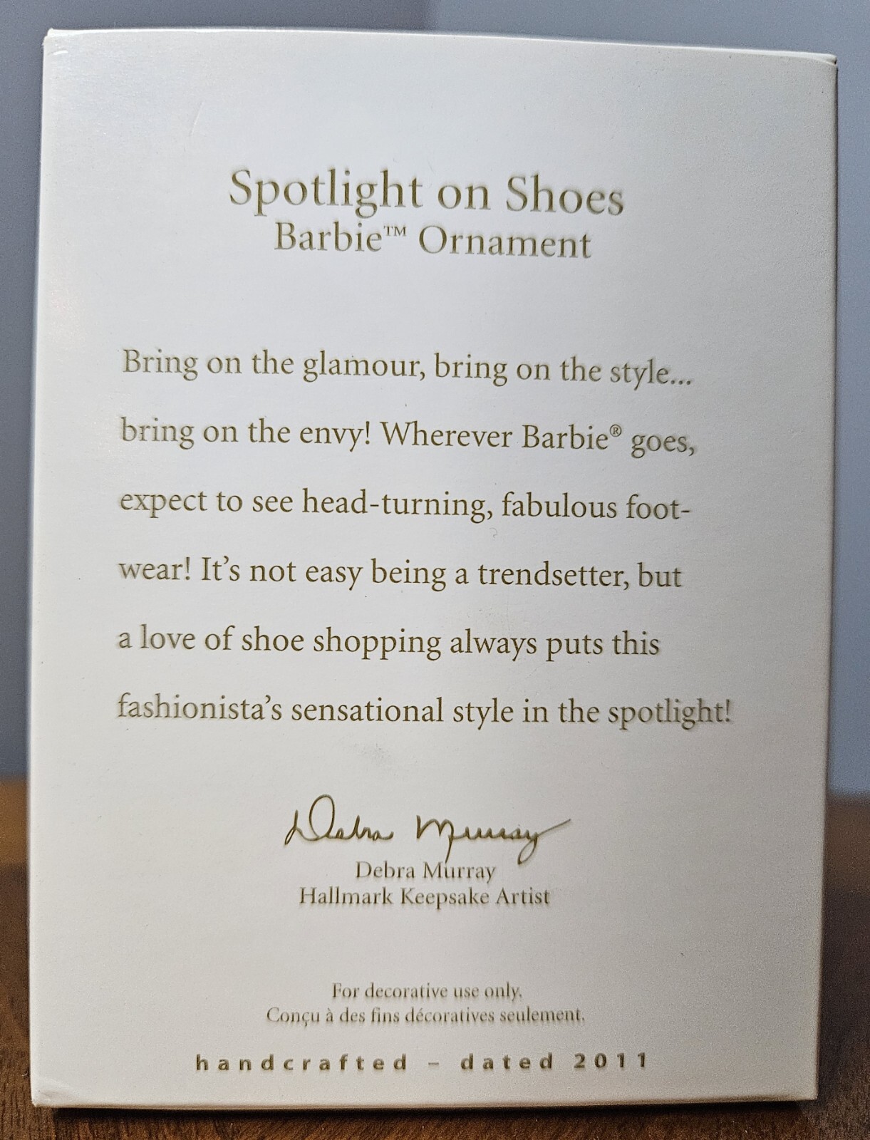 Hallmark Keepsake Ornament Barbie Spotlight on Shoes 2011 Shoe Boxes Pink eBay