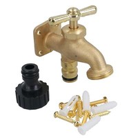 Messing AußEn AußEn Garten Wasserhahn + Adapter 3/4 Zoll Bsp Gewinde Tragbar