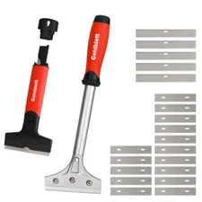 Goldblatt 2PC Razor Blade Scraper Heavy Duty 20PCS 4in Blades Floor Scraper Tool