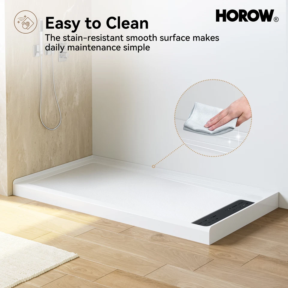 Base de ducha umbral único con cubierta de acero inoxidable antideslizante al drenaje Foto 4 de 4