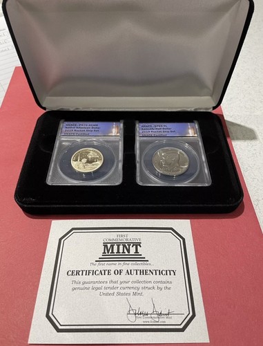 2019 Kennedy Rocket Ship Set Kennedy SP 69 PL and Native American Dollar PR 70 - Picture 1 of 3