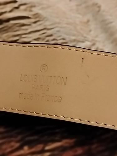 LOUIS VUITTON Belt Gold Logo Buckle Brown Monogram Canvas 50/125. Upsta - 第 12/12 張圖片