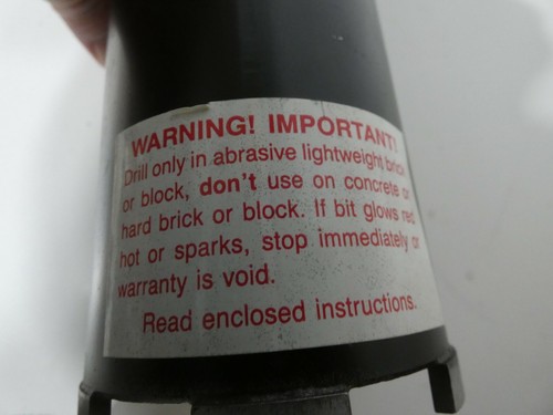 "Broca seca de diamante de 3"" 10 1/2 pulgadas muy alta calidad, resistente ¡Nuevo en caja! - Imagen 7 de 8