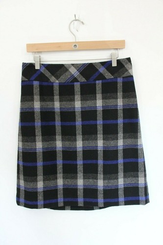 Talbots Plaid Pencil Skirt sz 8 women Classic style Wool blend Short Style - Picture 2 of 10