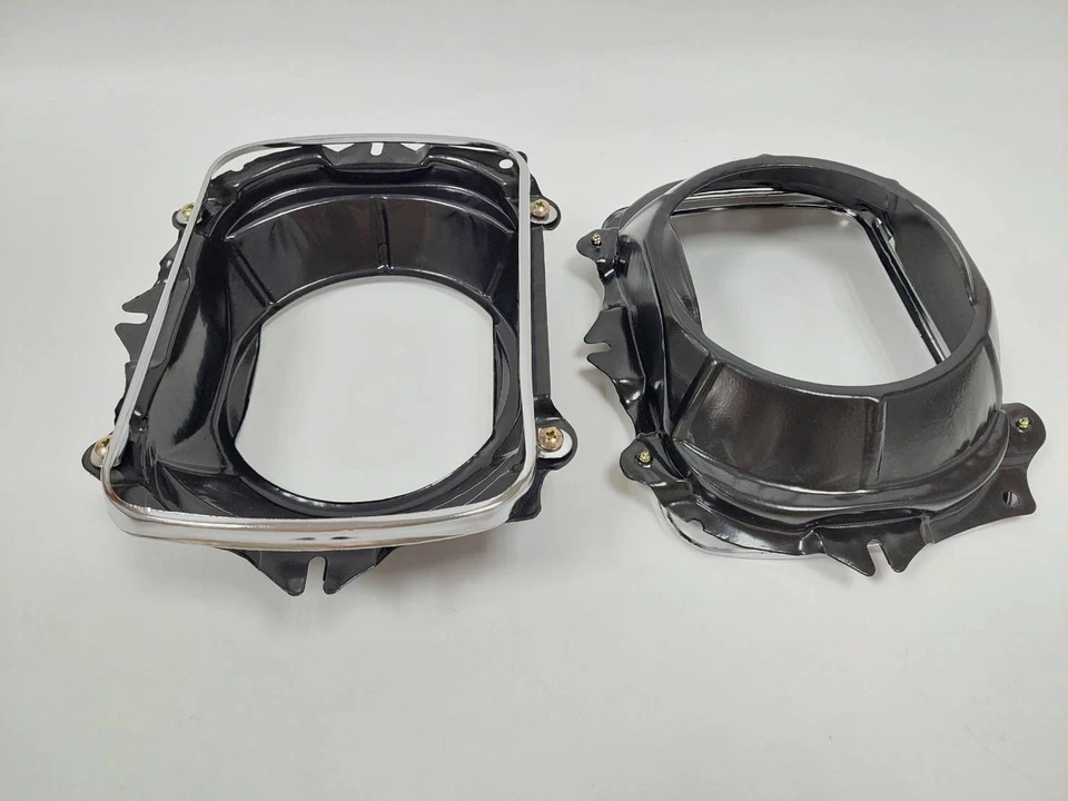 Light Case Headlight housing Stainless Trim fit Toyota Pickup Hilux 1985-1988 - Image 4 of 4