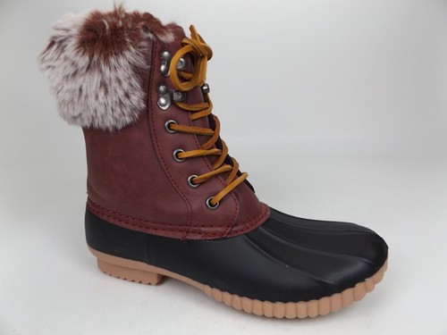 NEW Report Ursela Faux Fur Trimmed Duck Winter Boot Womens, Size 6.0 M Burgundy - 第 2/12 張圖片