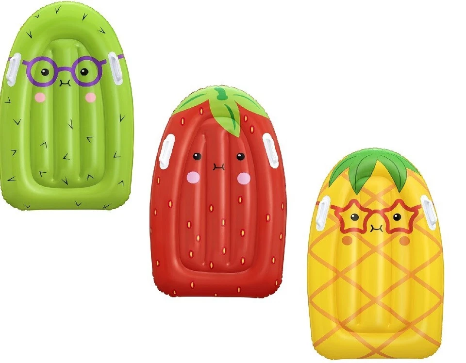 BESTWAY Aufblasbar Schwimmbrett Luftmatratze mit 2x Griffe Kinder Badespaß 84x56cm JO