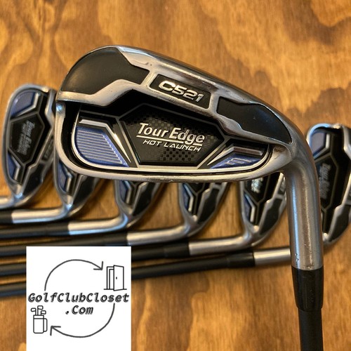 Tour Edge Hot Launch C521 Iron Set / 4-PW Stiff Flex Graphite Shafts - Picture 1 of 10