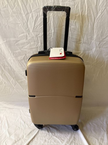 $340 Solite Maven 2.0 Expandable Spinner Luggage 22" Carry On Luggage Champagne - Picture 2 of 7