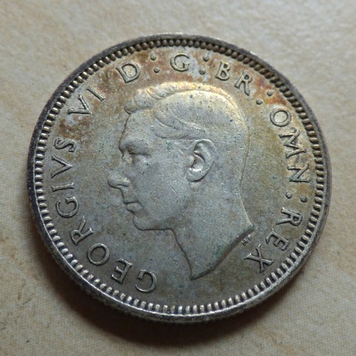 George VI Sixpence 6D Silber/ Cupro-Nickel Münzen Wählen Sie Ihr Datum 1937-1952 - Bild 51 von 273