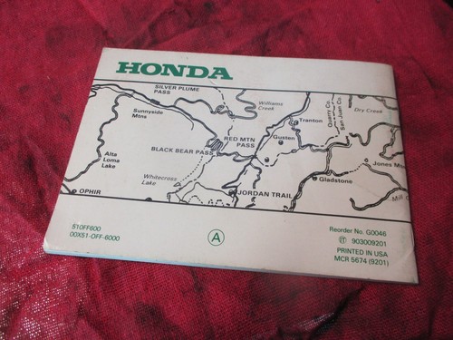 Honda Motorcycles 1993 XR80 Owner's Manual & Tips and Practice Guide 120724 - Bild 11 von 11
