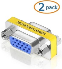 DB9 Female to Female Mini Gender Changer Coupler Adapter Connector Pack of 2 ...