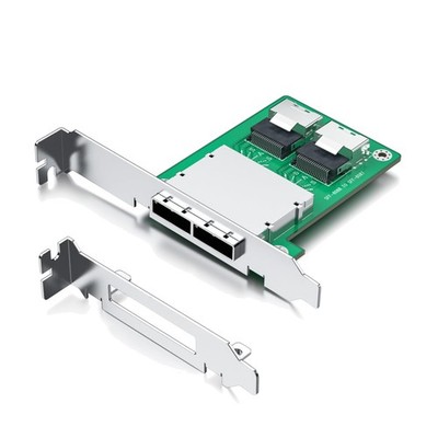 6Gb/s Dual Mini SAS Adapter, SFF-8088 to SFF-8087 with Low/Full Height Bracket