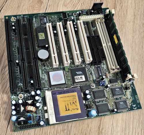 Aristo AM-538B / Octek P12+ Socket 7 Baby AT Motherboard + Cyrix MII CPU + RAM - 第 7/14 張圖片